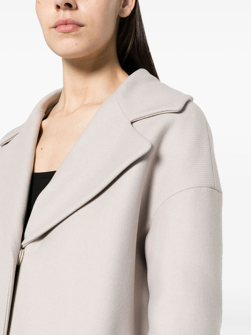 Padded-bib Single-breasted Coat 5