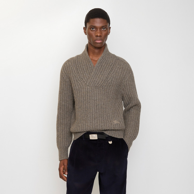 Burberry Shawl Collar Wool Sweater outlook
