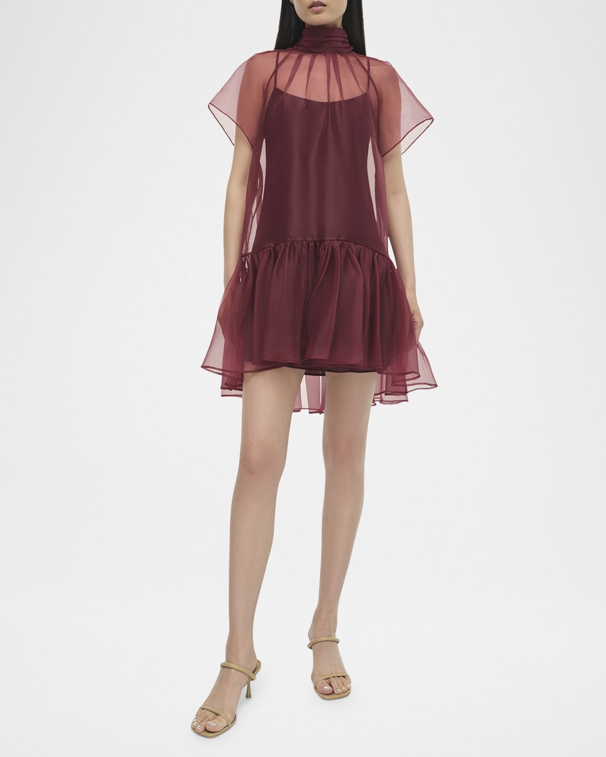 Beaux Sheer Tiered Mini Dress - 5