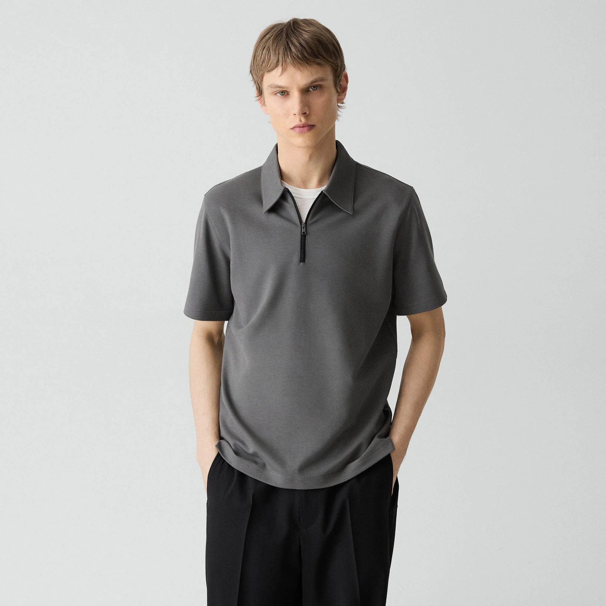 Ryder Quarter-Zip Polo in Relay Jersey - 1