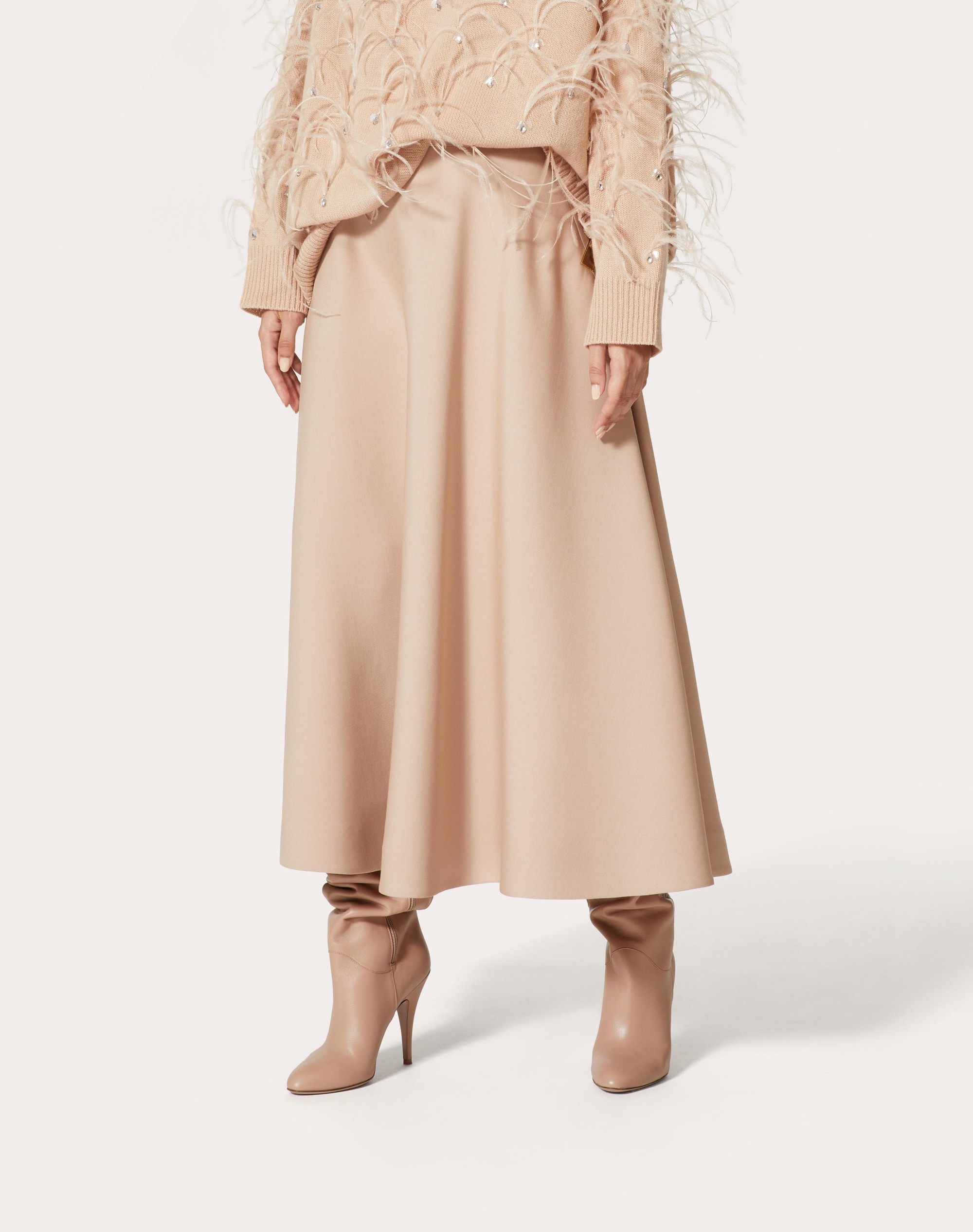 CREPE COUTURE MIDI SKIRT - 3