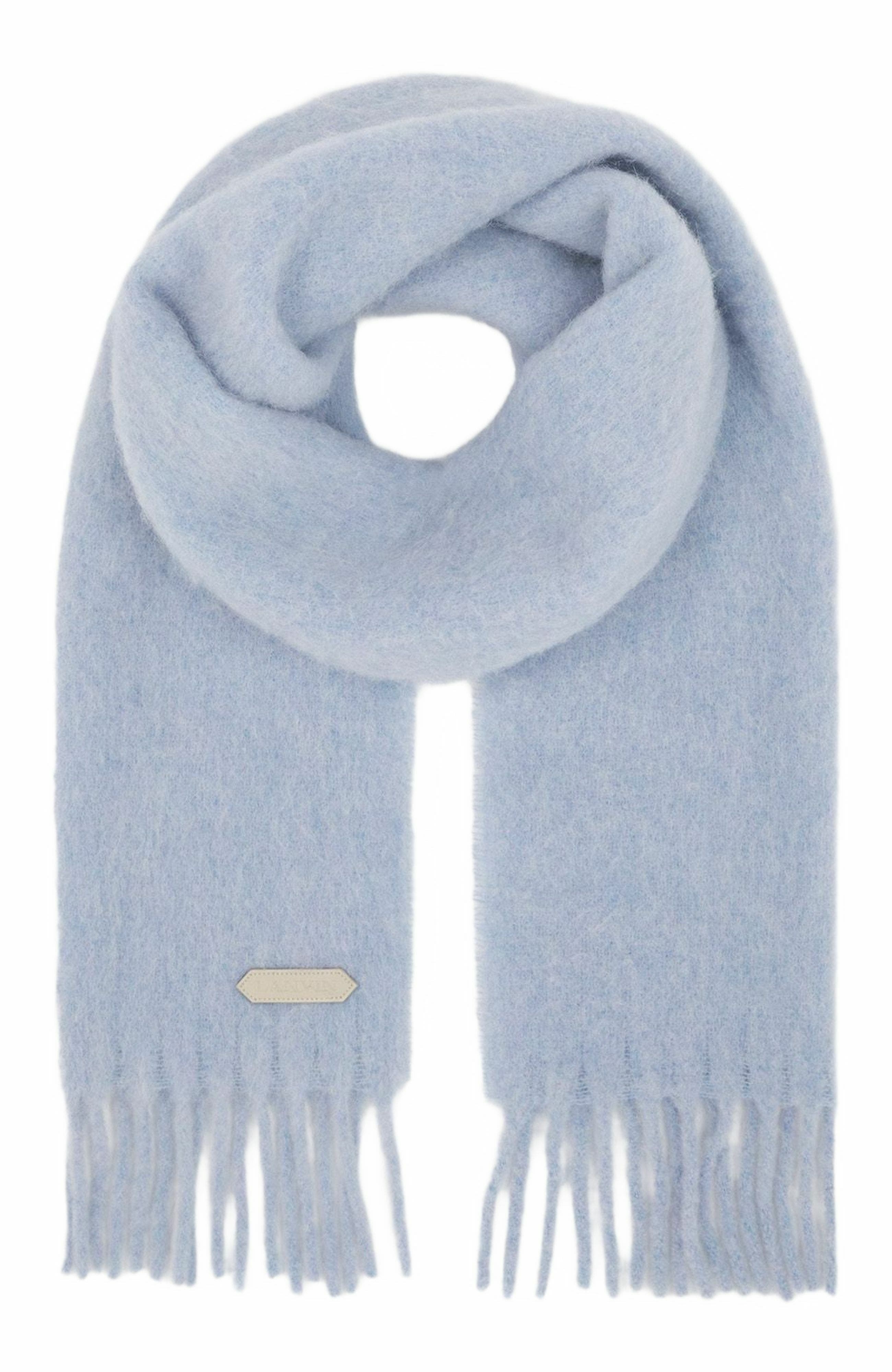 Lanvin FRINGED SCARF IN WOOL in Newlanvin Blue at Nordstrom - 4