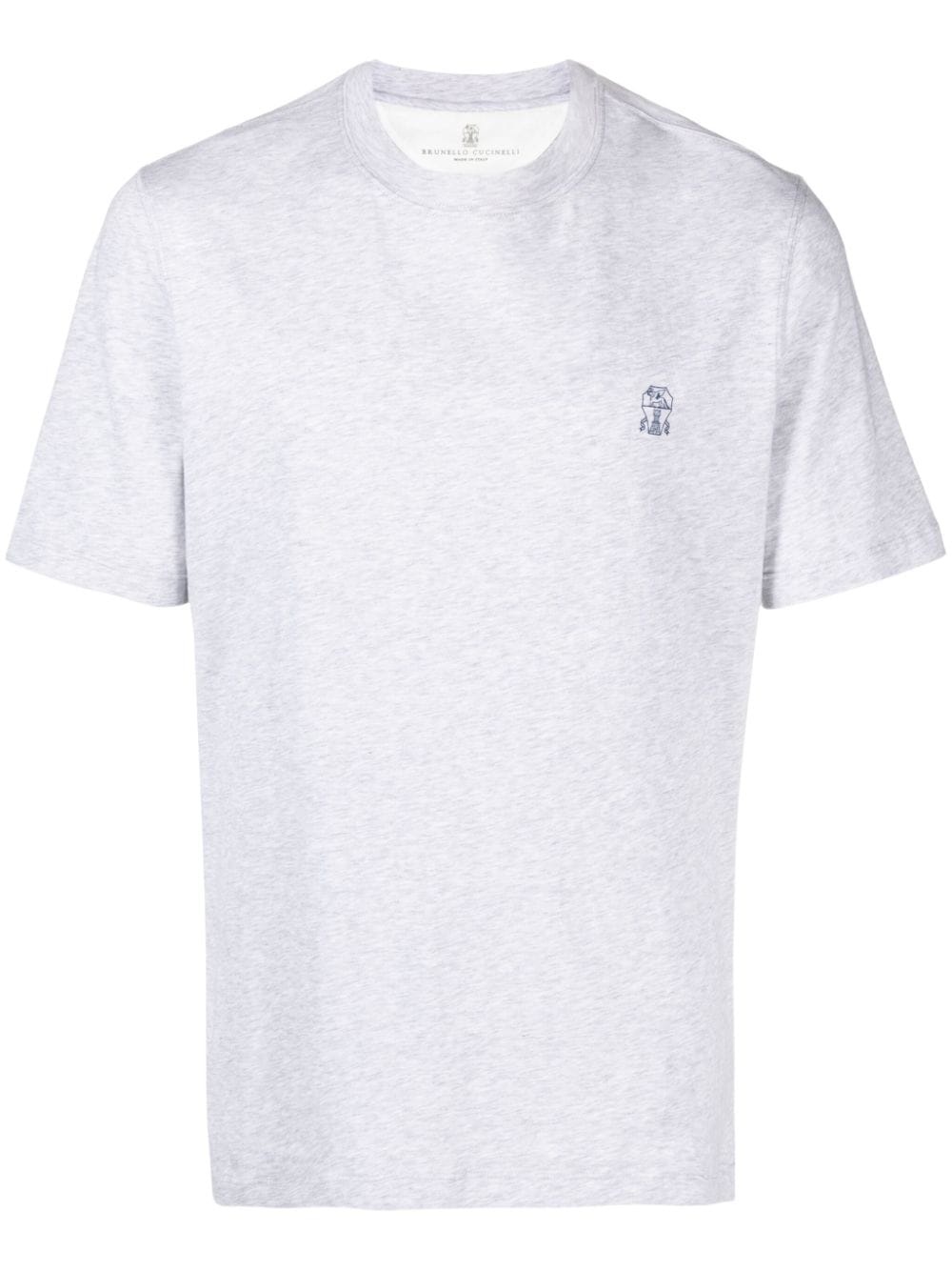 Brunello Cucinelli Logo Cotton T Shirt - 1