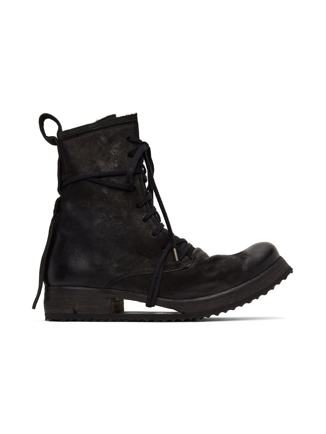 Black Lace-Up Boots - 1