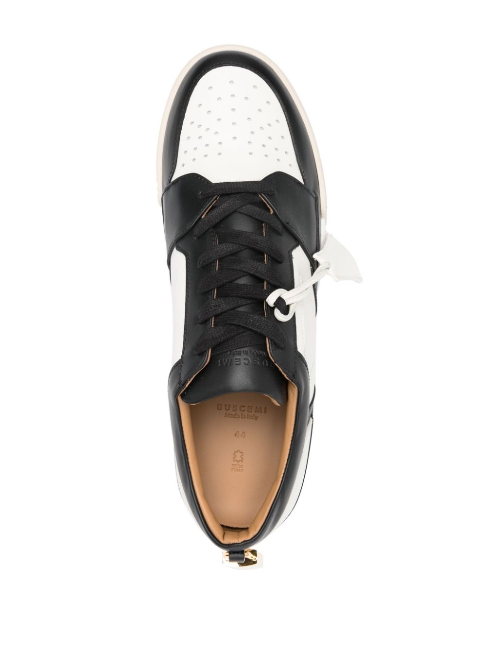 colour-block leather sneakers - 4