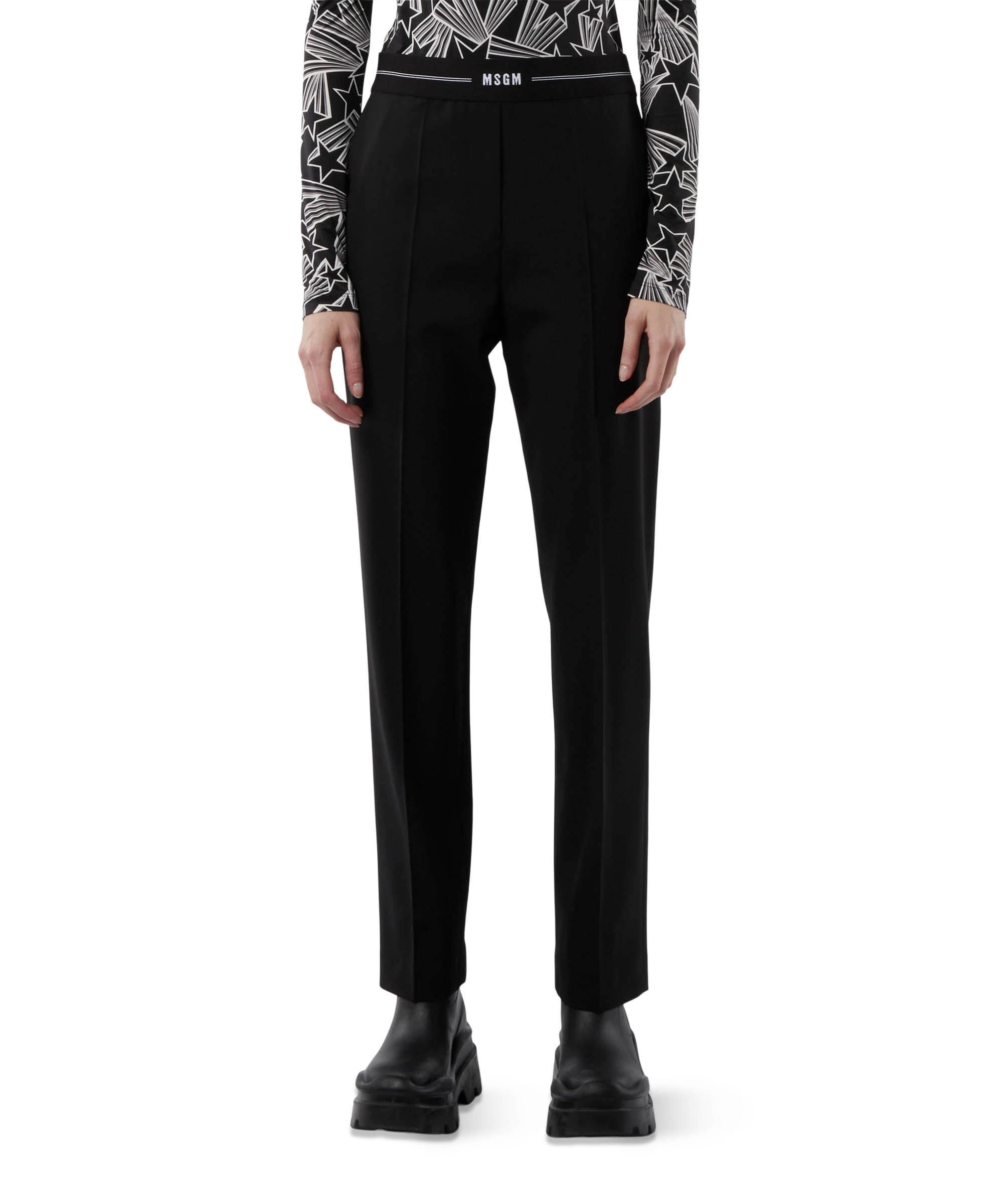 Tailoring cigarette trousers with elasticated waistband - 1