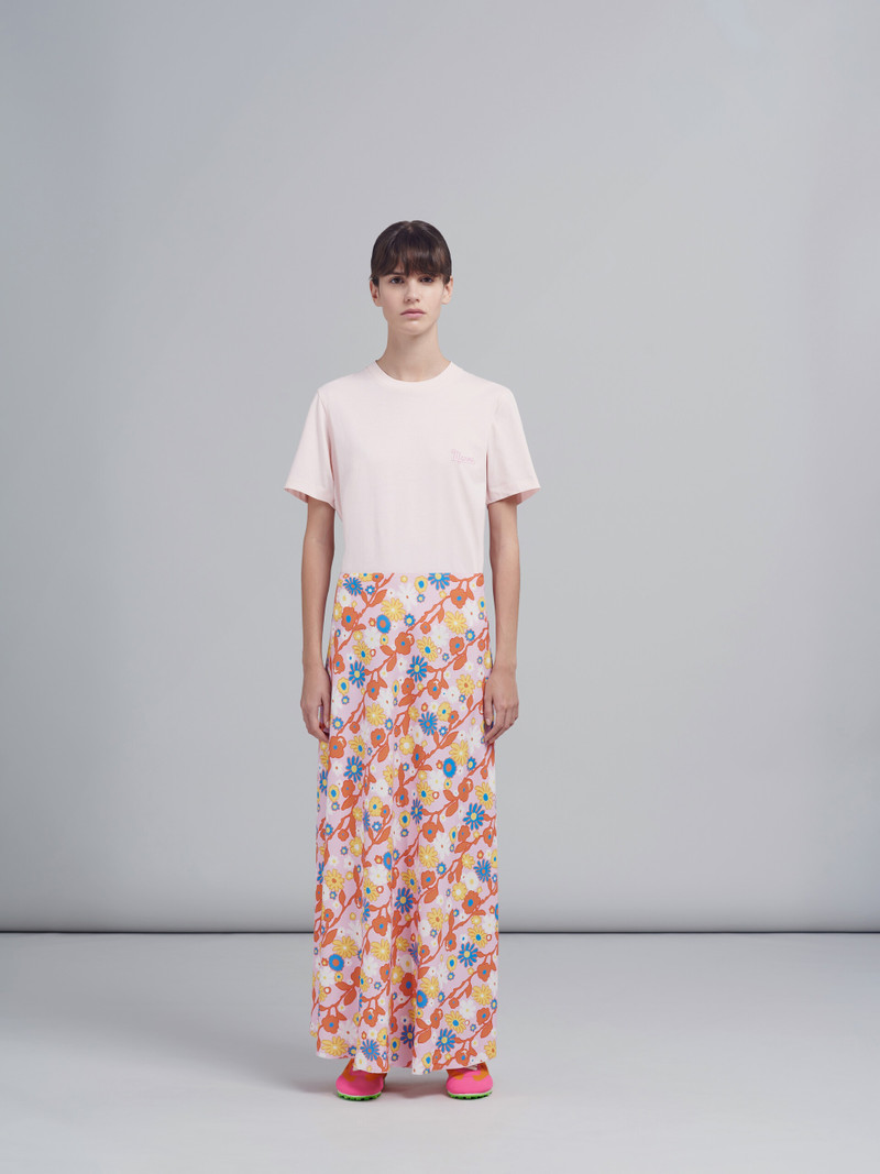 Marni VERTICAL GARDEN PRINT VISCOSE SABLÈ SKIRT outlook