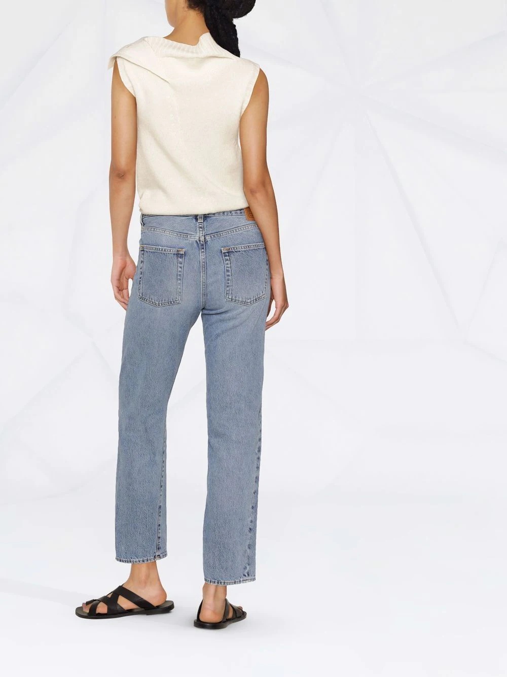 twisted-seam straight jeans - 4