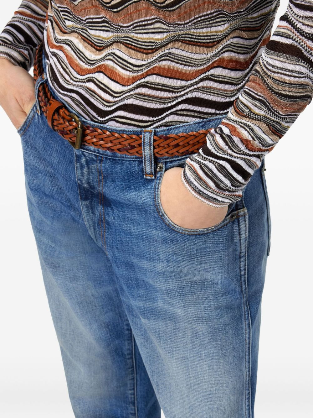 high-waisted flared-leg jeans - 4