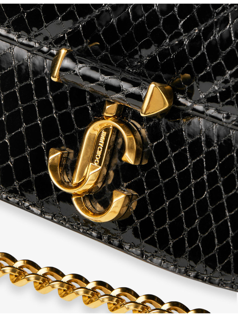 JIMMY CHOO Curve Quilted Leather Wallet-On-Chain outlook