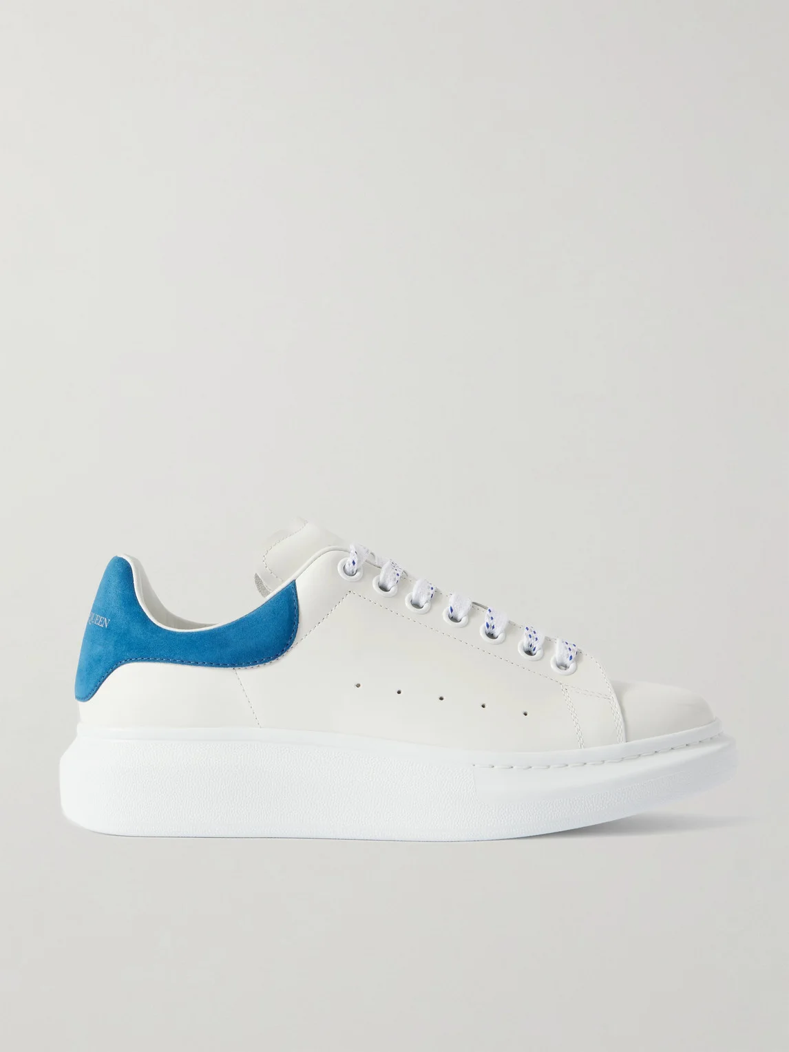 Exaggerated-Sole Leather Sneakers - 1