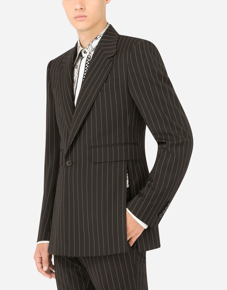 Pinstripe stretch wool Sicilia-fit suit - 9