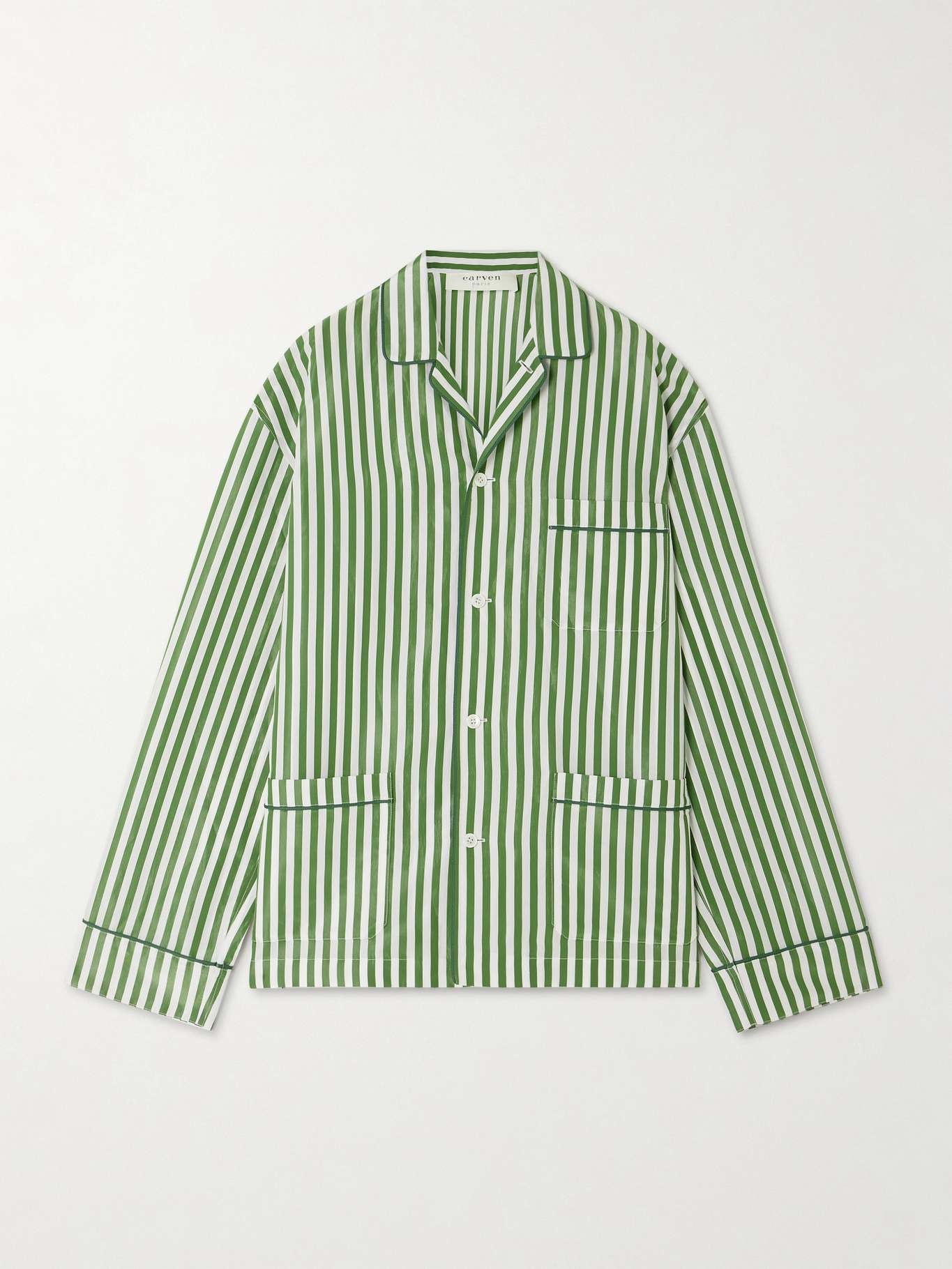 Striped tech-shell shirt - 1