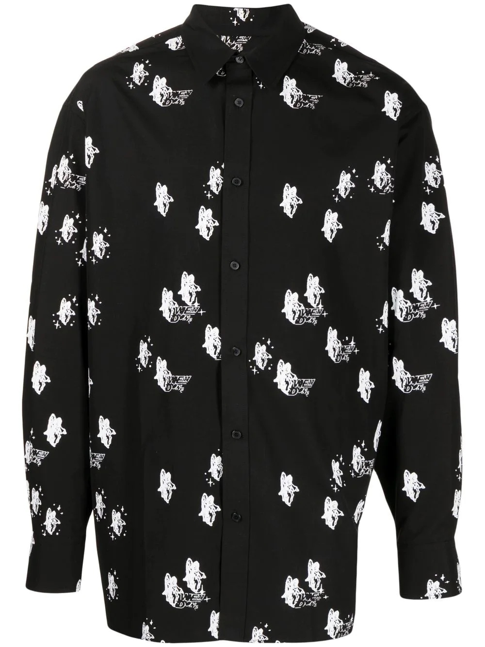 graphic-print long-sleeve shirt - 1