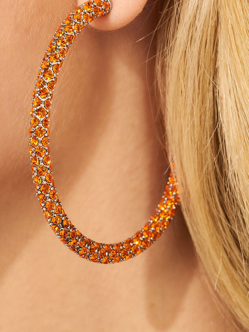 Amina Muaddi Cameron Large Sun hoop earrings outlook