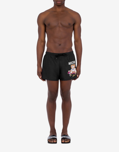 Moschino TAILOR TEDDY BEAR NYLON SWIM TRUNKS outlook