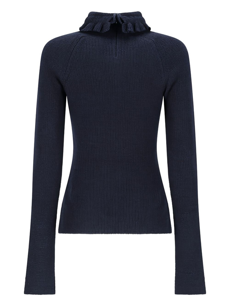 Alaïa ruffled long-sleeve top outlook