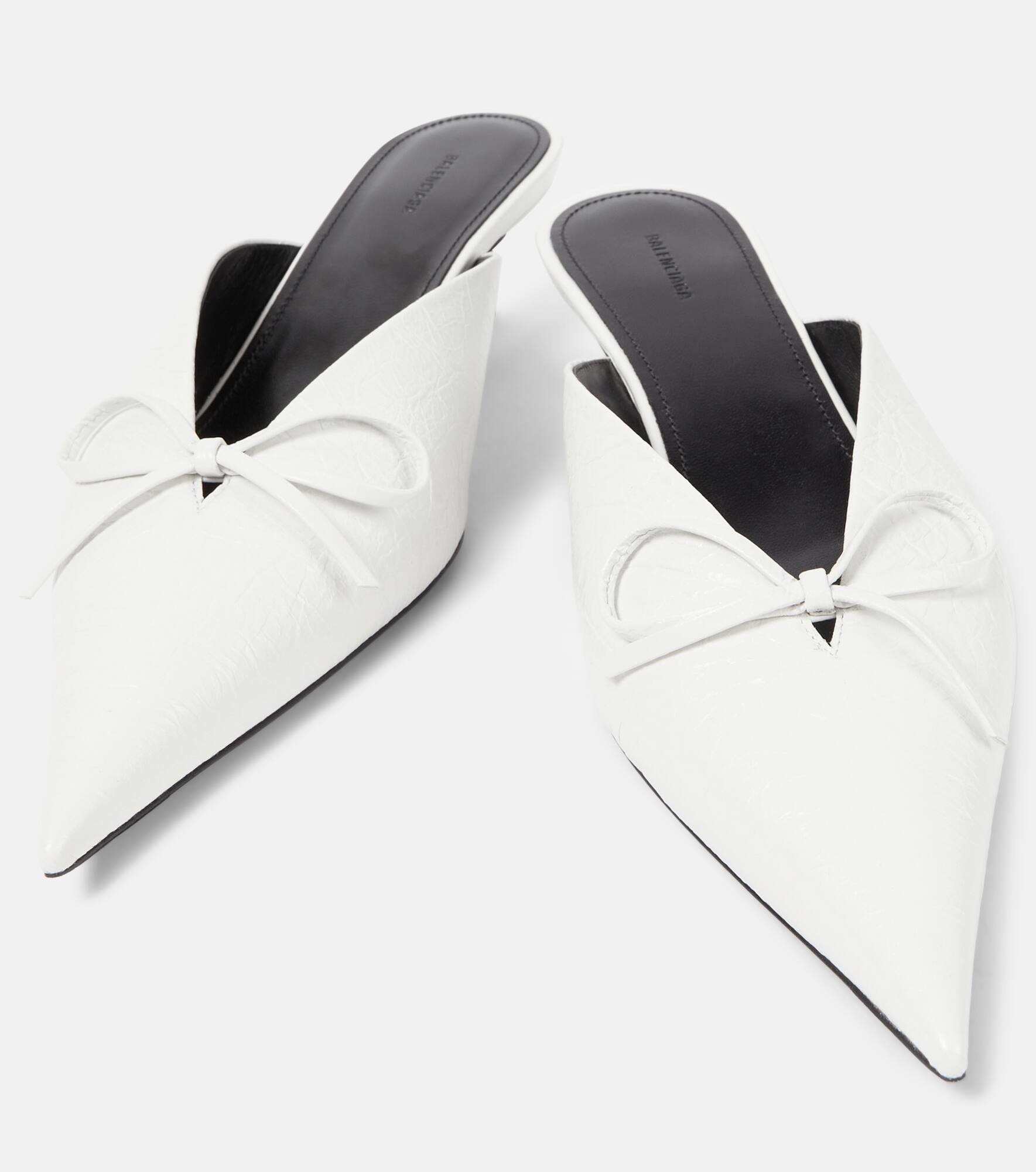 Knife Bow leather mules - 6