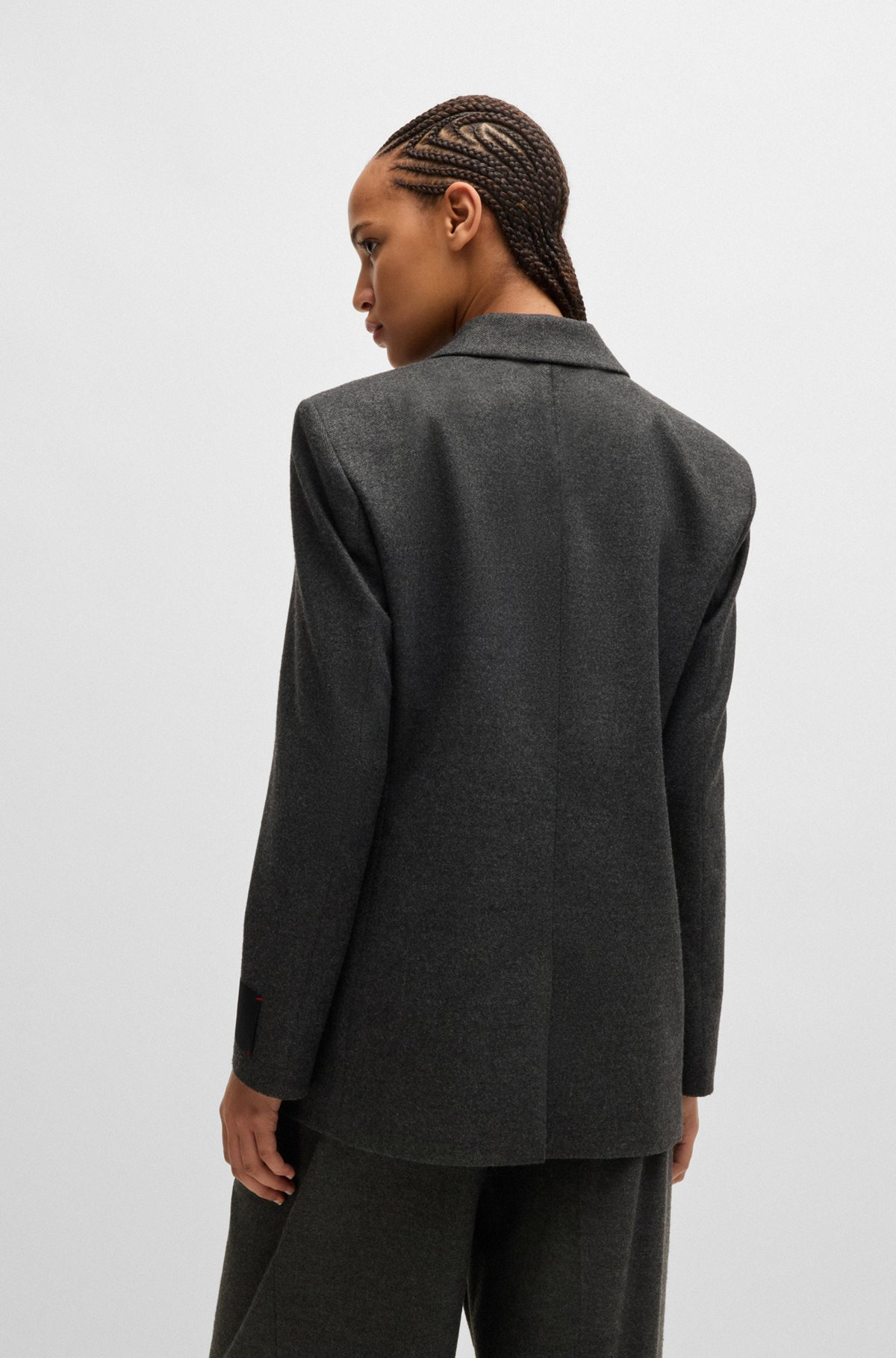 REGULAR-FIT JACKET IN MELANGE STRETCH FABRIC - 4