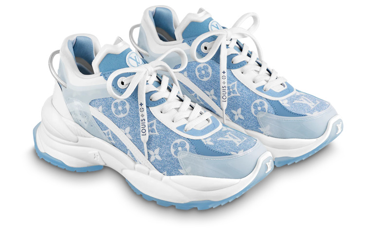 (WMNS) LOUIS VUITTON Run 55 Sneakers 'Blue Denim Monogram' 1AB39N - 2