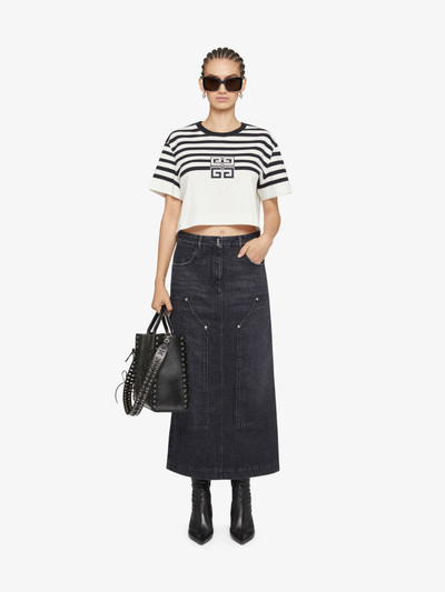 Givenchy 4G CROPPED T-SHIRT IN COTTON WITH STRIPES outlook