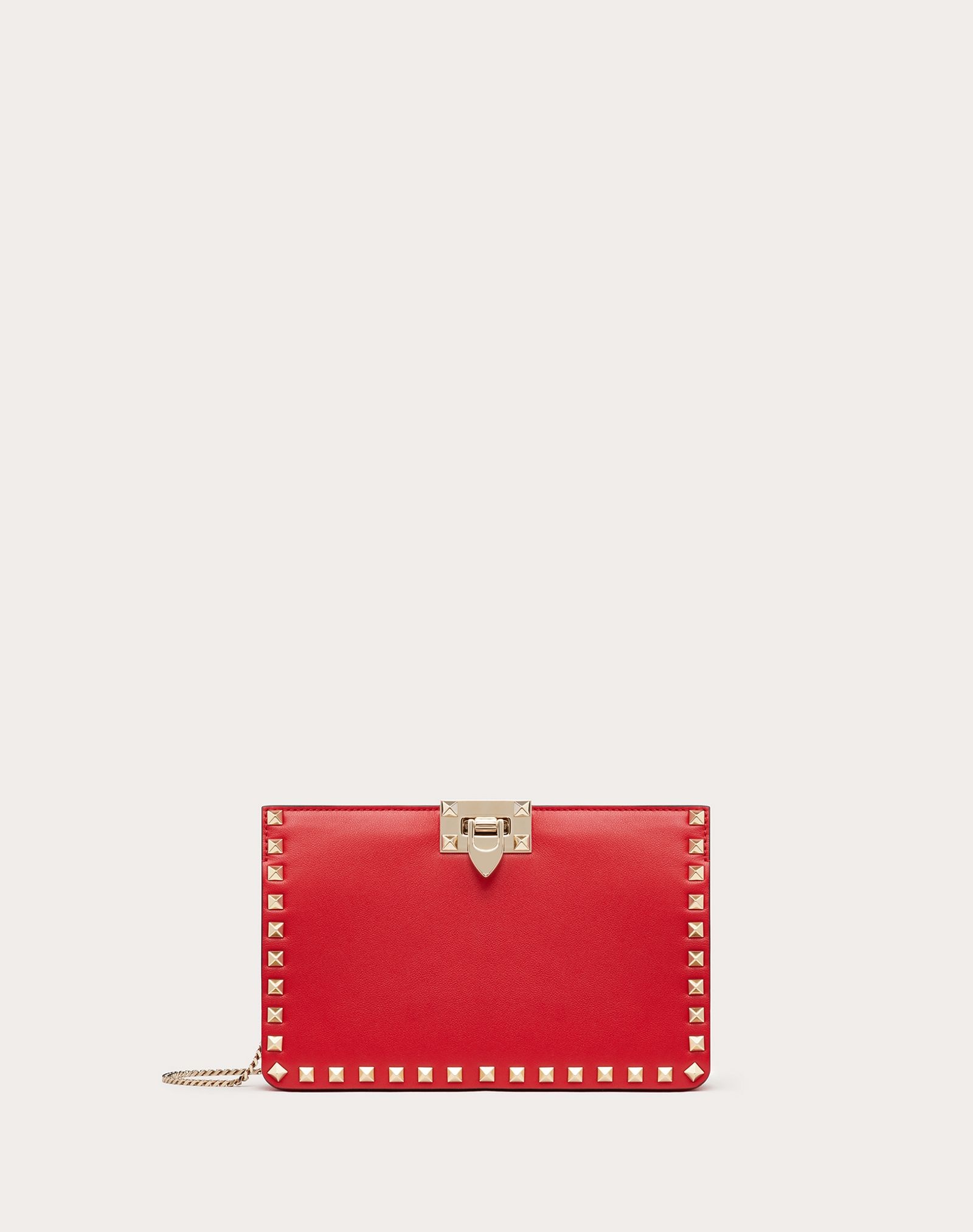 Rockstud Calfskin Clutch - 1