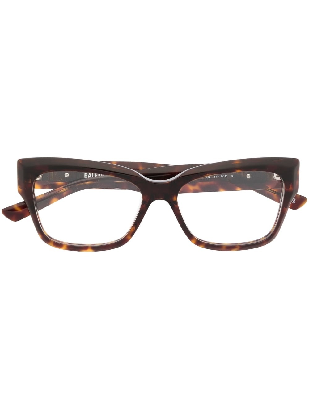 logo-plaque tortoiseshell glasses - 2