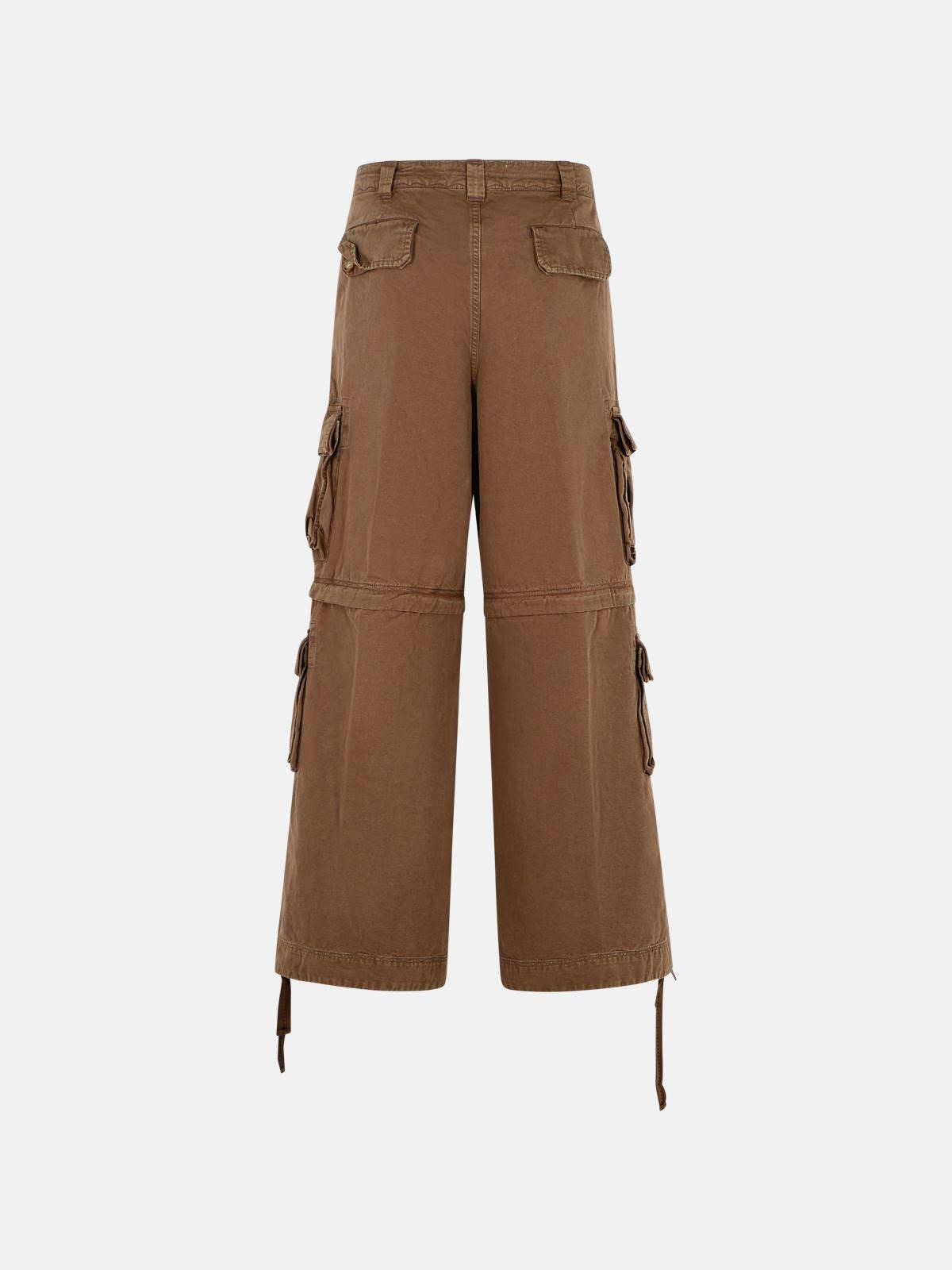 BROWN COTTON TROUSERS - 3