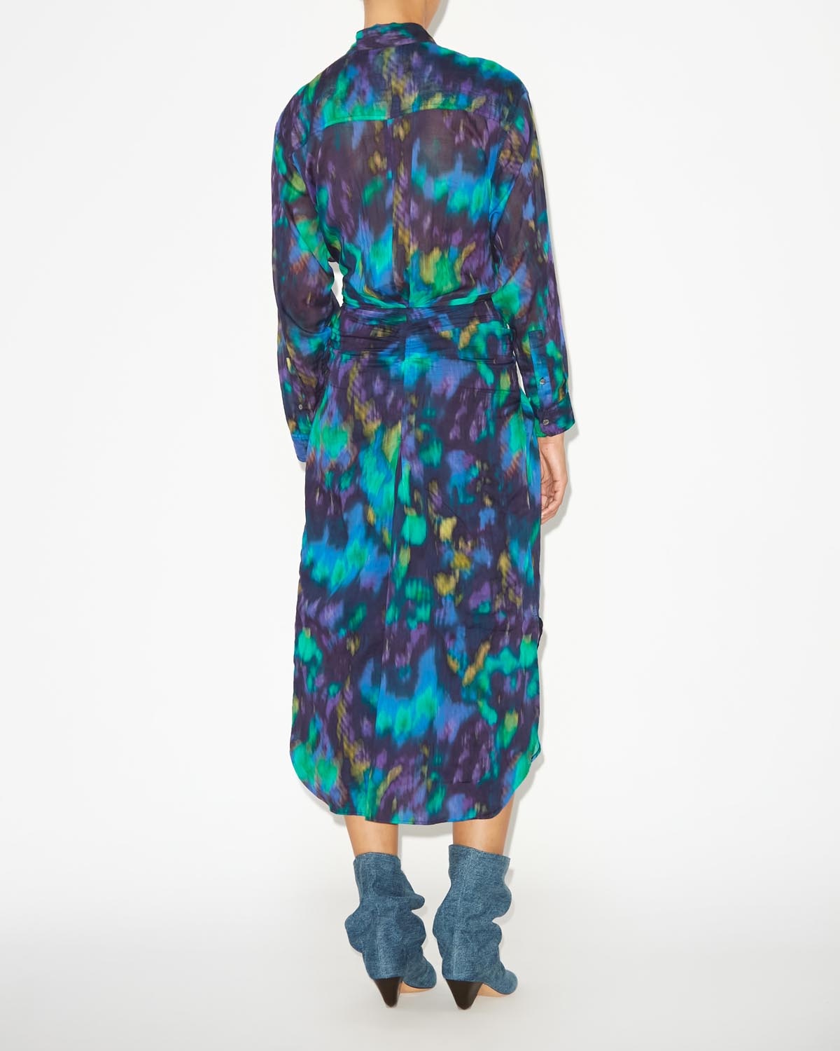 ISABEL MARANT｜DRESSES (NESLY (RO0335FB B3J08E ECPK)) Isabel Marant Étoile | Nesly Dress | Ochre/Black
