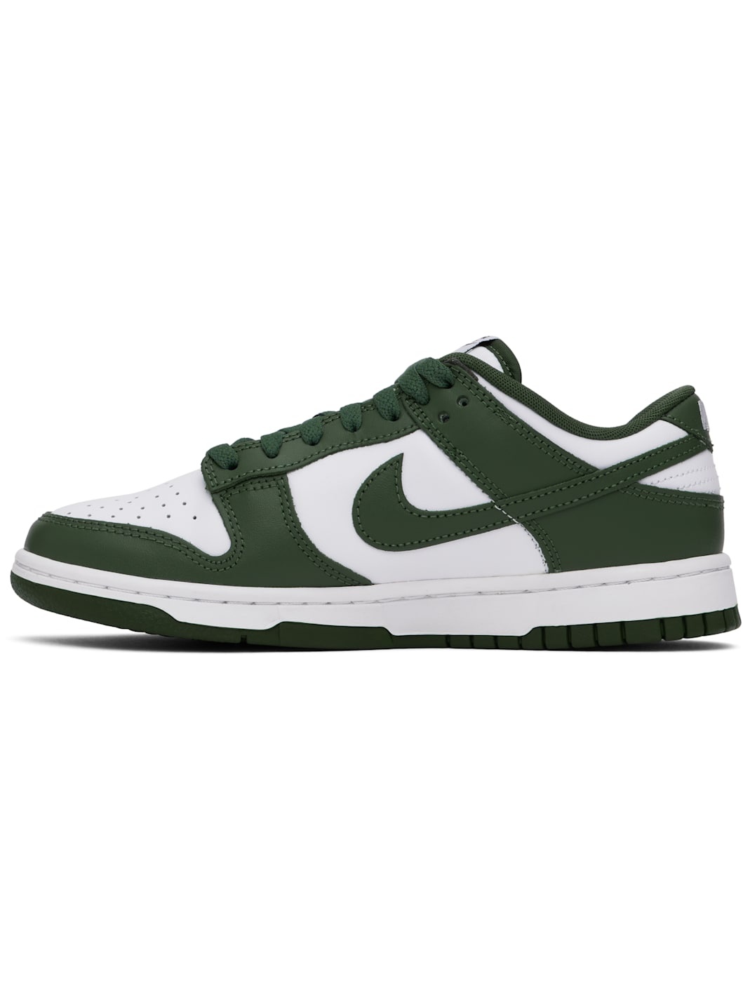 White & Green Dunk Low Retro Sneakers - 3