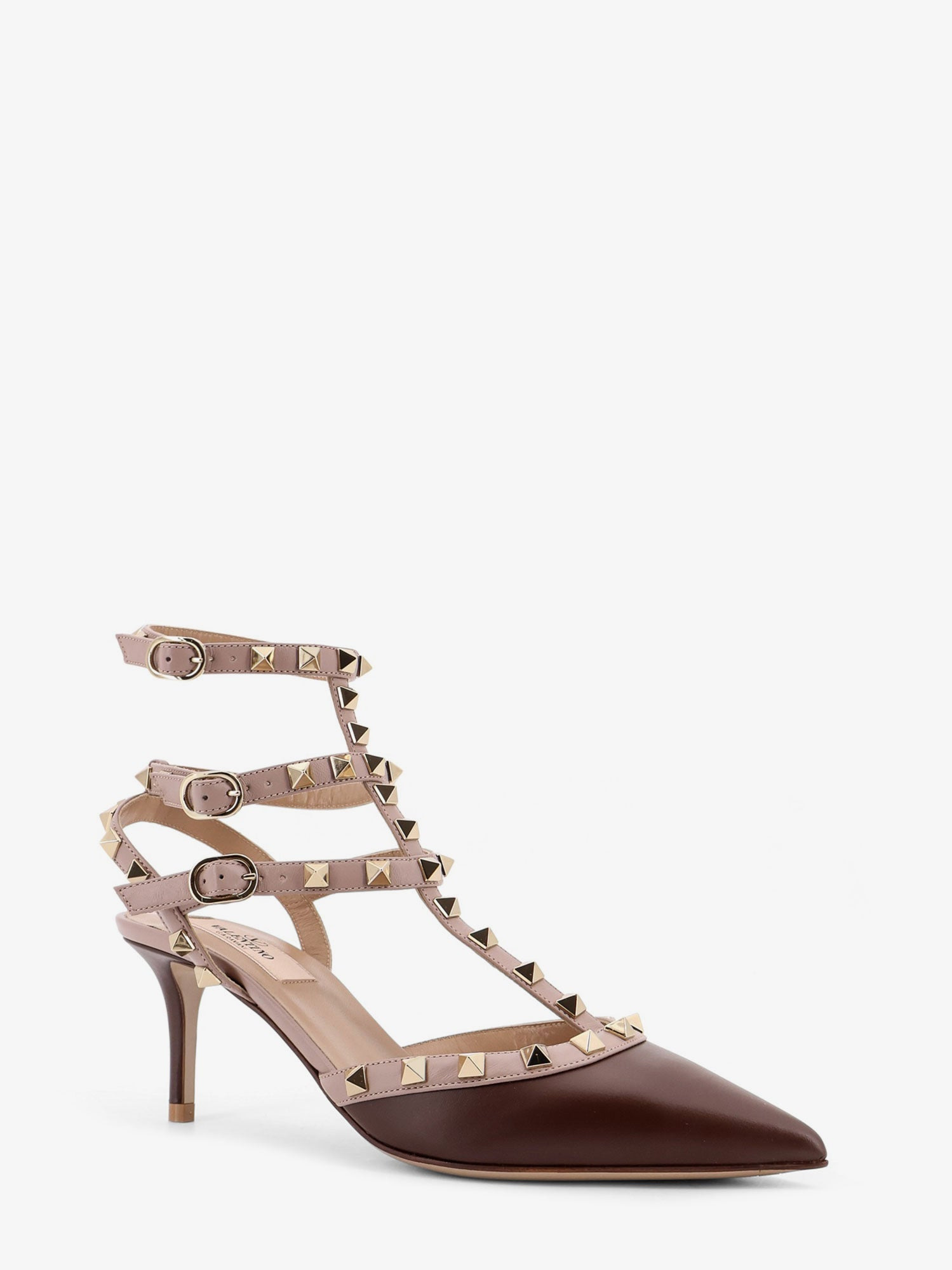 Valentino Garavani Rockstud Valentino Garavani Leather Décolleté Slingback - 2