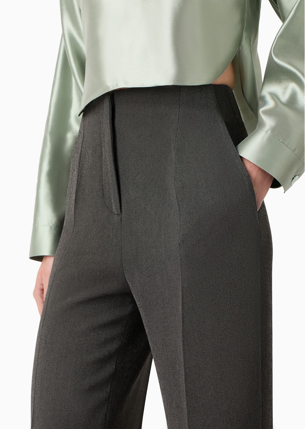 Straight trousers in stretch viscose - 5