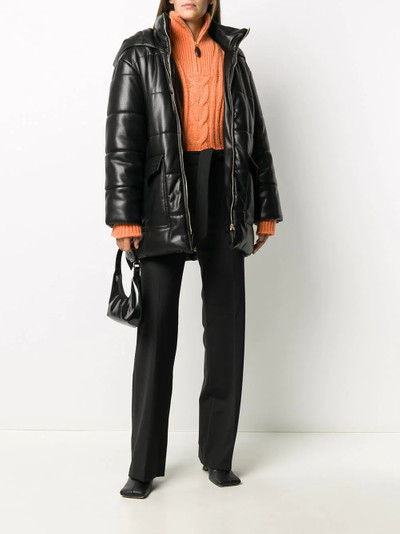 Neil Barrett belted-waist flared trousers outlook