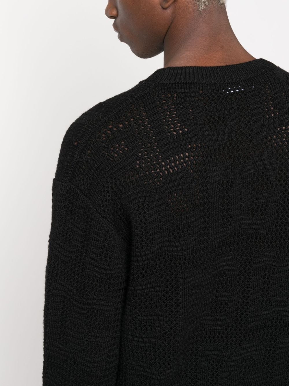 logo-jacquard virgin-wool jumper - 5