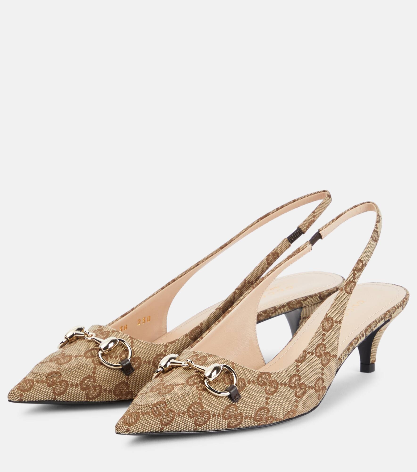Horsebit GG slingback pumps - 4