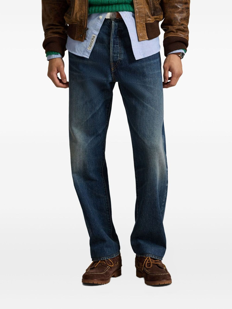 faded straight cotton jeans 3