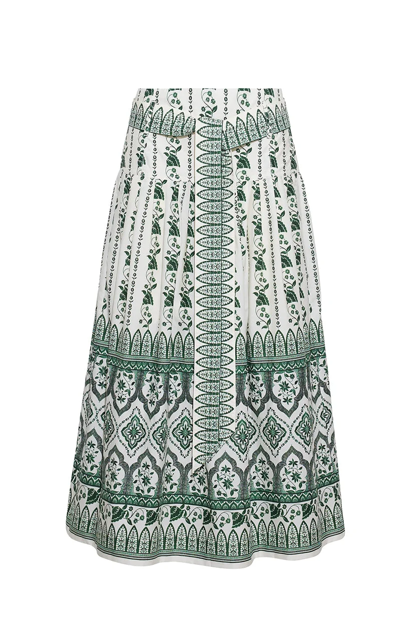 Jiya Skirt
A Soft Sweep of Tiers, Cinched with a Sash - 1