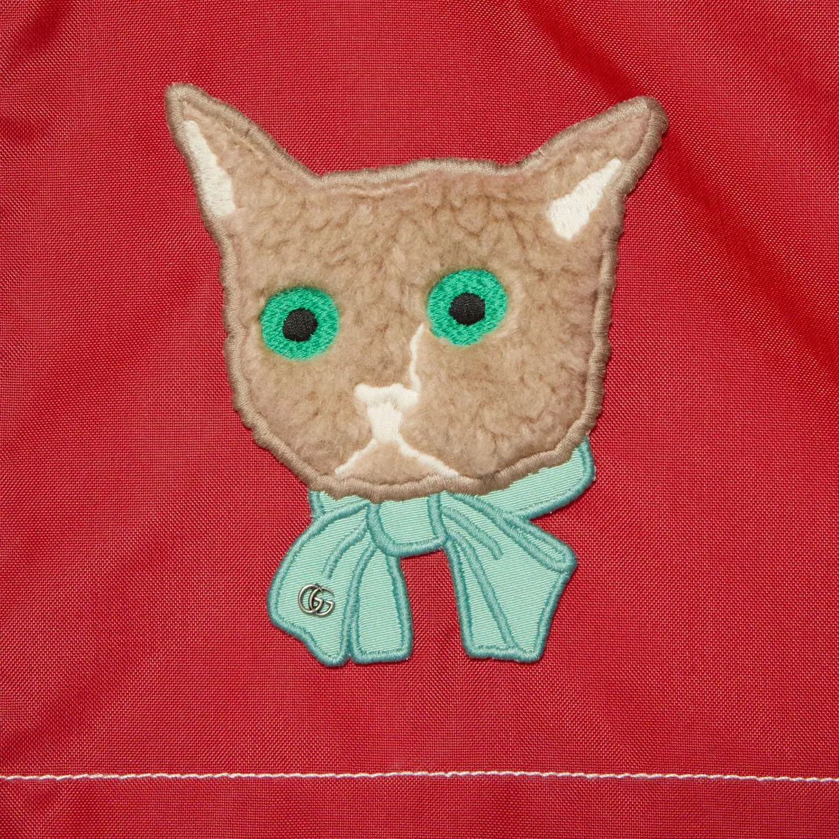 Canvas jacket with Gucci cat - 7