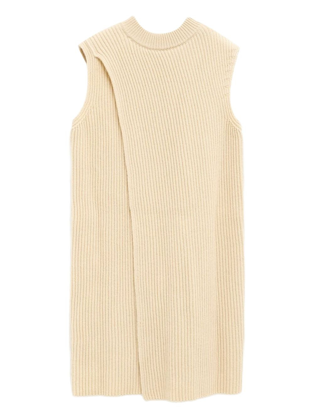 ribbed sleeveless vest - 2