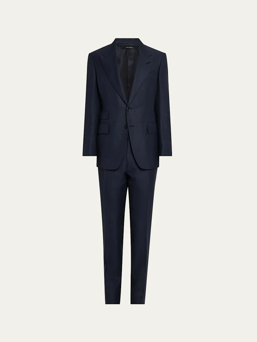 Men's Shelton Mouline Sharkskin Suit - 1