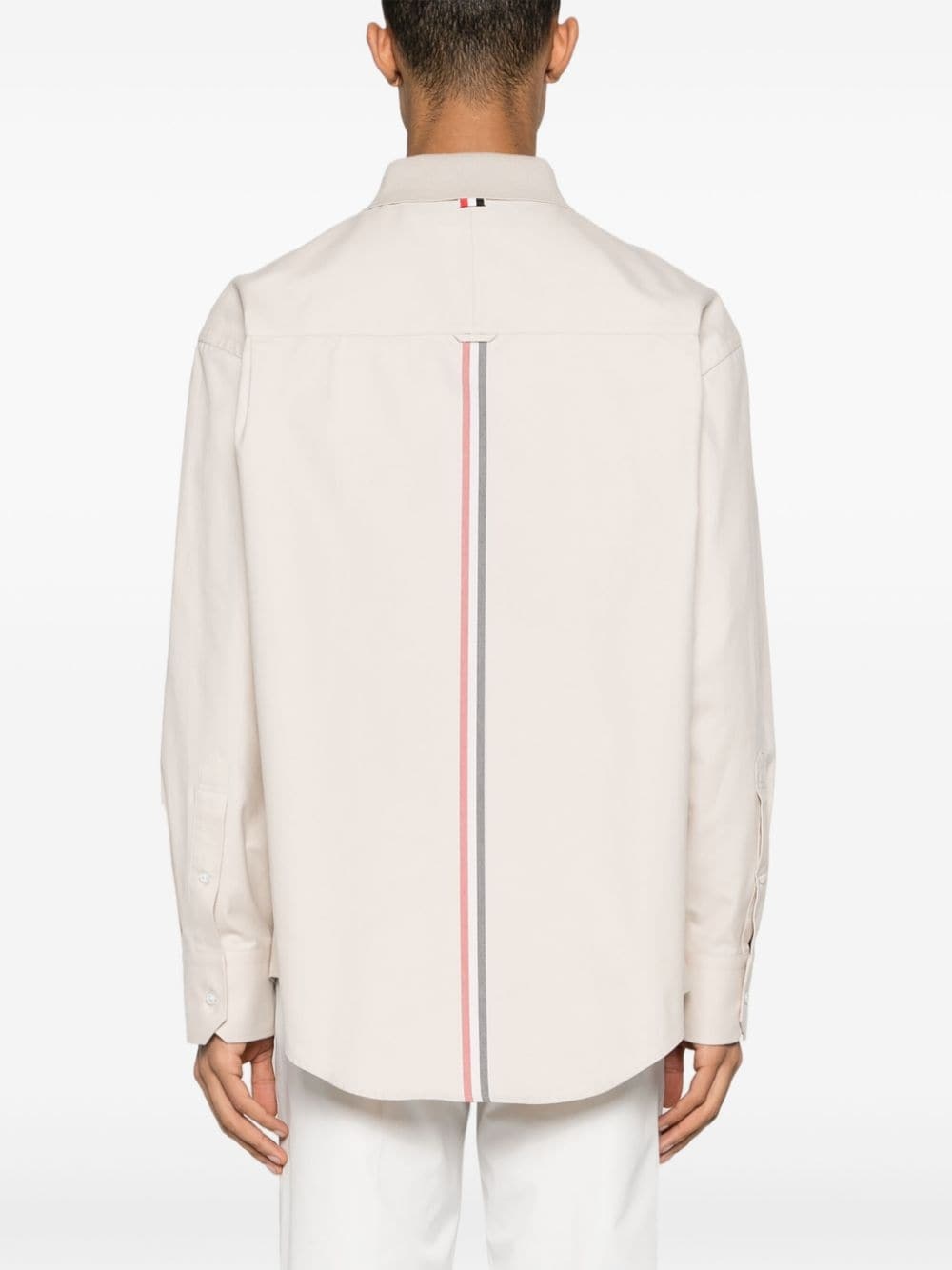 RWB stripe-print cotton overshirt - 4