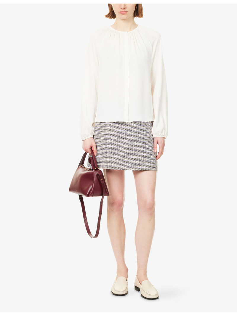 Theory Ruched Silk Blouse outlook