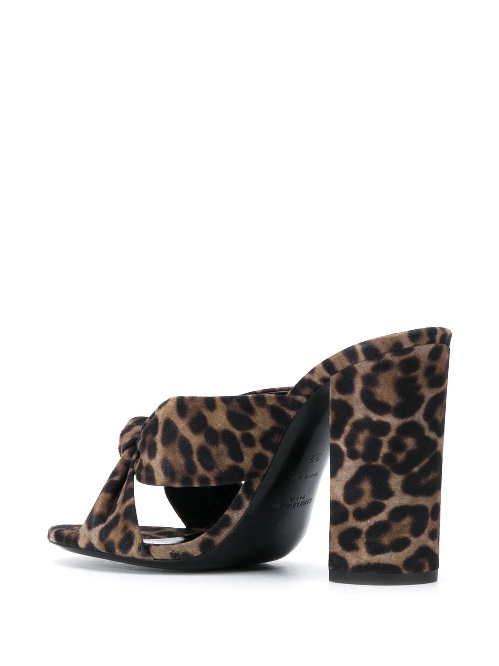 Bianca 100mm leopard-print mules - 3