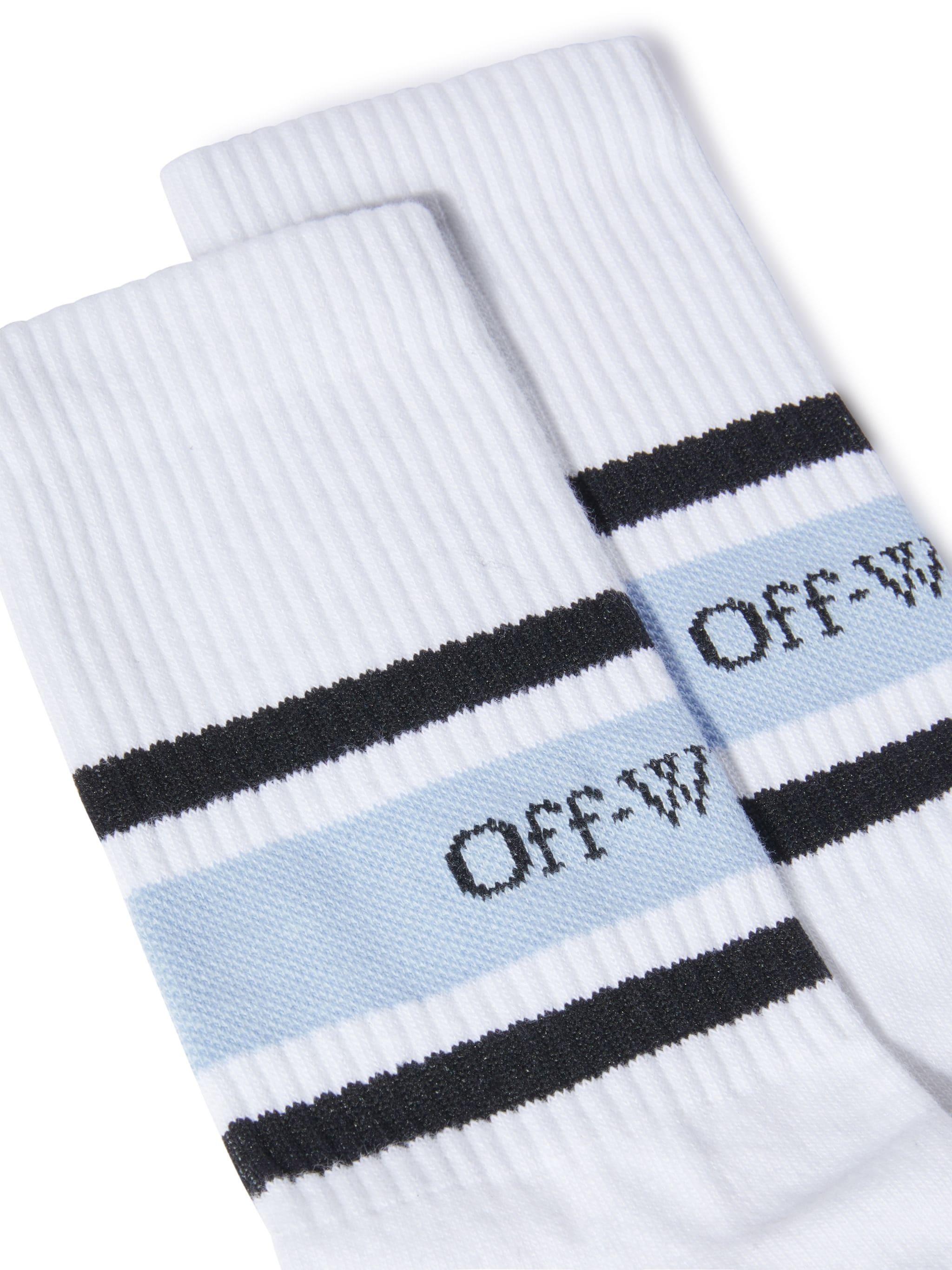 White Stripes Logo Long Socks - 2