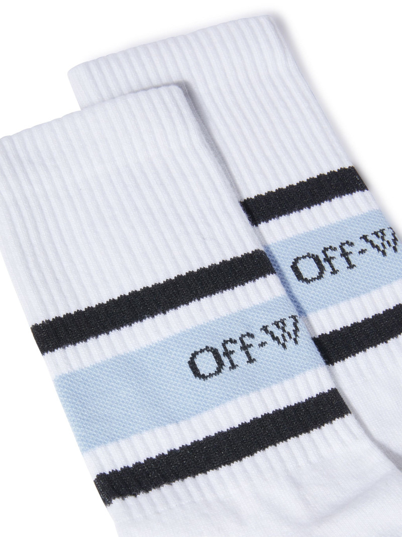 Off-White White Stripes Logo Long Socks outlook
