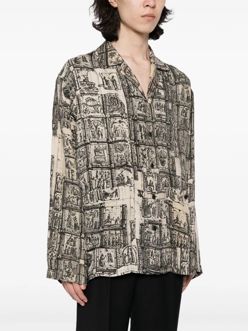 Uma Wang Men's Terry Shirt Multicolor