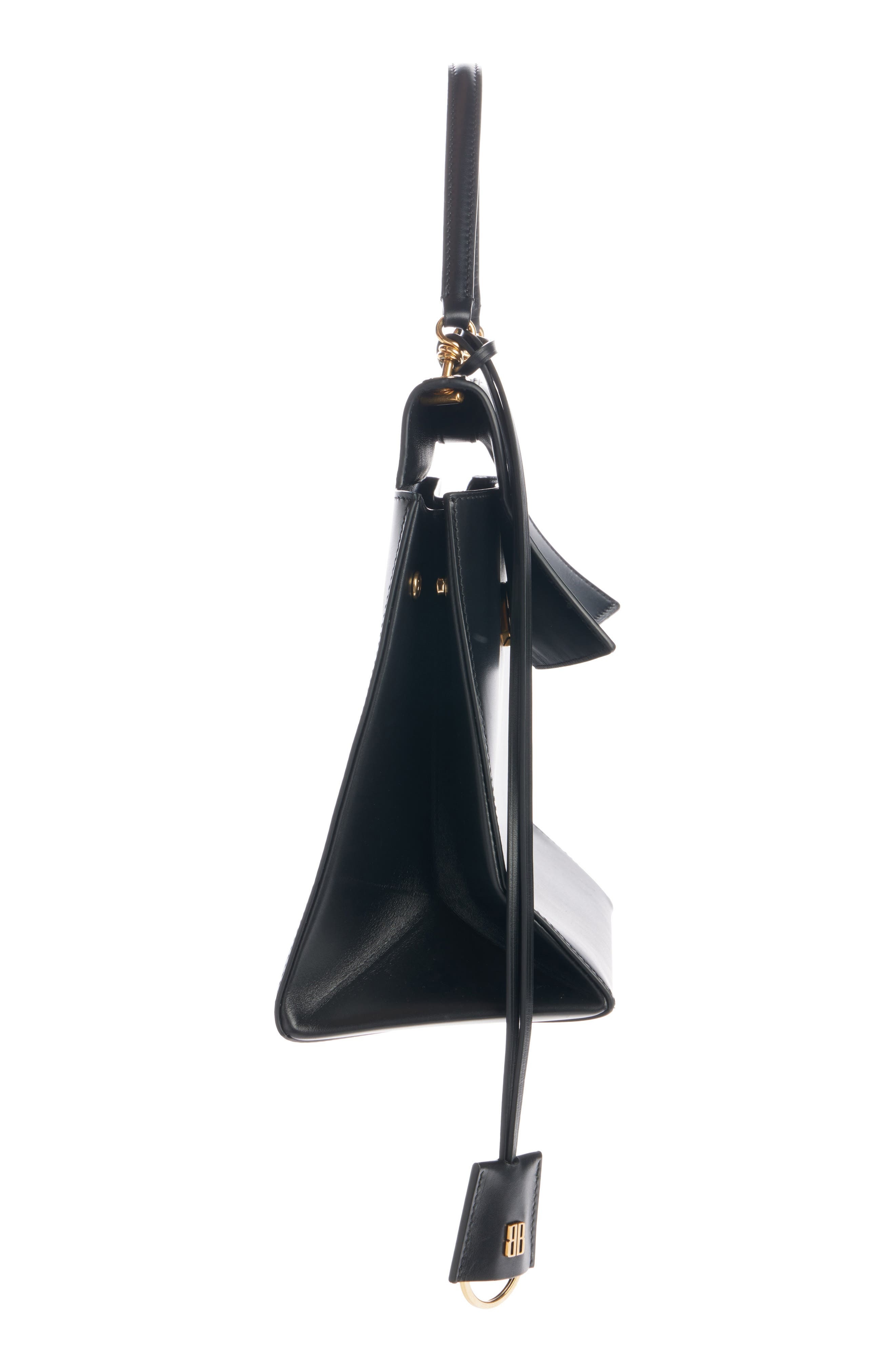Balenciaga Medium Nano Leather Top Handle Bag in Black at Nordstrom - 4