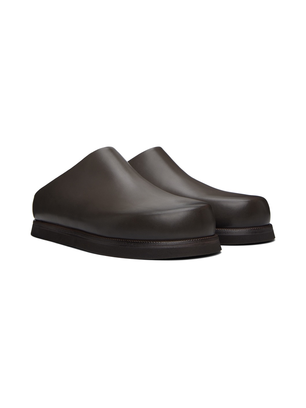 SSENSE Exclusive Brown Sabot Loafers - 4