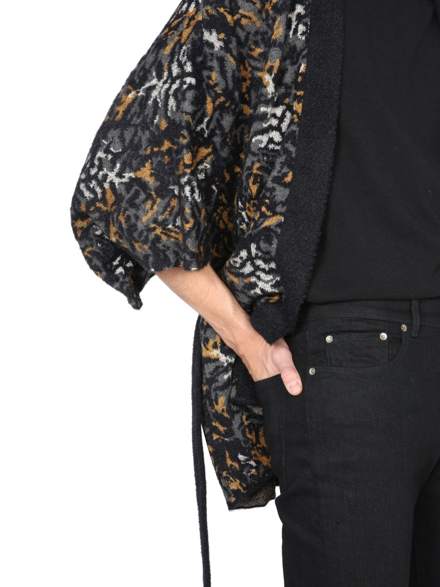 Saint Laurent Men Jacquard Knit Kimono - 4