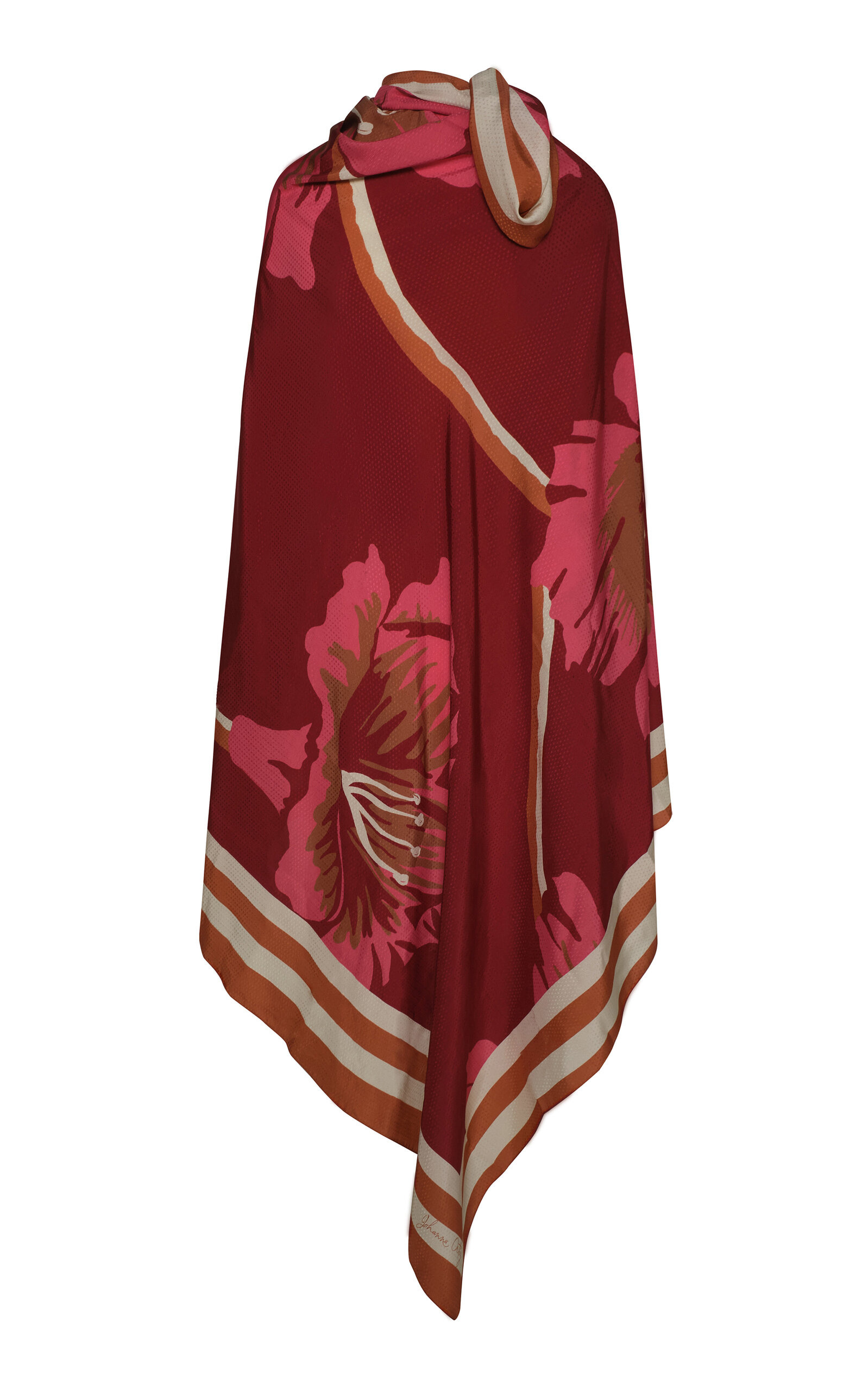Delicate Astromelia Silk-Blend Shawl pink - 5